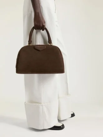 Antigona East-West Bowling Bag in Suede