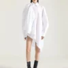 Asymmetric Shirt Dress in Cotton with Bow Detail
