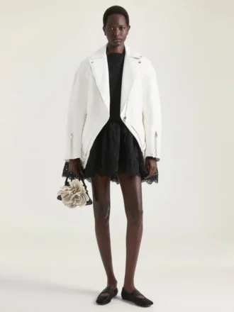 Back-To-Front Biker Jacket in Leather