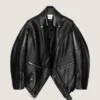 Back-To-Front Biker Jacket in Leather