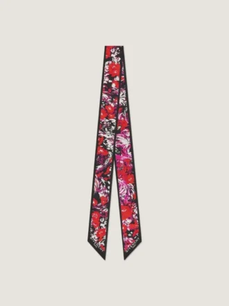 Bandeau in Silk with Floral Print