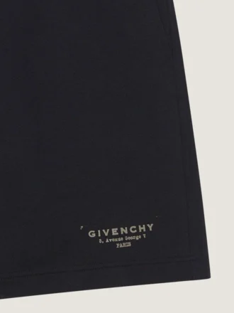 Bermuda Shorts in Fleece with Givenchy Stamp Print