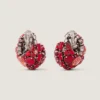 Bold Crystals Clip Earrings in Metal and Crystals Bold Crystals Clip Earrings in Metal and Crystals