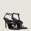 Boudoir Bicolor Heeled Thongs in Nappa Leather Boudoir Bicolor Heeled Thongs in Nappa Leather