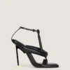 Boudoir Bicolor Heeled Thongs in Nappa Leather Boudoir Bicolor Heeled Thongs in Nappa Leather