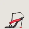 Boudoir Bicolor Heeled Thongs in Nappa Leather Boudoir Bicolor Heeled Thongs in Nappa Leather