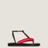 Boudoir Bicolor Thongs in Nappa Leather Boudoir Bicolor Thongs in Nappa Leather