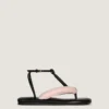 Boudoir Bicolor Thongs in Nappa Leather Boudoir Bicolor Thongs in Nappa Leather