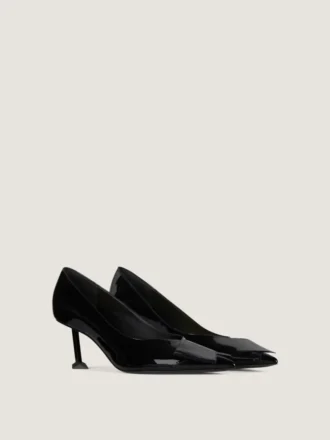 Boudoir Fold Pumps in Patent Leather