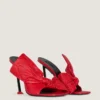 Boudoir Heeled Mules in Nappa Leather with Bow Boudoir Heeled Mules in Nappa Leather with Bow