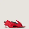 Boudoir Heeled Mules in Nappa Leather with Bow Boudoir Heeled Mules in Nappa Leather with Bow