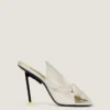 Boudoir Heeled Mules in Nappa Leather with Bow Boudoir Heeled Mules in Nappa Leather with Bow