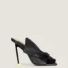 Boudoir Heeled Mules in Nappa Leather with Bow Boudoir Heeled Mules in Nappa Leather with Bow