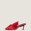 Boudoir Heeled Mules in Nappa Leather with Bow Boudoir Heeled Mules in Nappa Leather with Bow