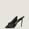 Boudoir Heeled Mules in Nappa Leather with Bow Boudoir Heeled Mules in Nappa Leather with Bow