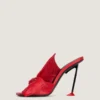 Boudoir Heeled Mules in Nappa Leather with Bow Boudoir Heeled Mules in Nappa Leather with Bow