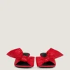Boudoir Heeled Mules in Nappa Leather with Bow Boudoir Heeled Mules in Nappa Leather with Bow