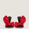 Boudoir Heeled Mules in Nappa Leather with Bow Boudoir Heeled Mules in Nappa Leather with Bow
