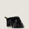 Boudoir Heeled Mules in Patent Leather with Fringes