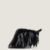 Boudoir Heeled Mules in Patent Leather with Fringes