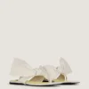 Boudoir Thongs in Nappa Leather with Bow