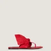 Boudoir Thongs in Nappa Leather with Bow