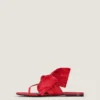 Boudoir Thongs in Nappa Leather with Bow