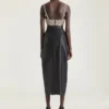 Bra Top in Satin with Embroidered Pearls Bra Top in Satin with Embroidered Pearls