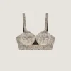 Bra Top in Satin with Embroidered Pearls Bra Top in Satin with Embroidered Pearls
