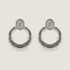 Broken Chandelier Clip Earrings in Metal and Crystals Broken Chandelier Clip Earrings in Metal and Crystals