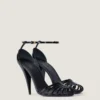 Cage Heeled Sandals in Patent Leather Cage Heeled Sandals in Patent Leather