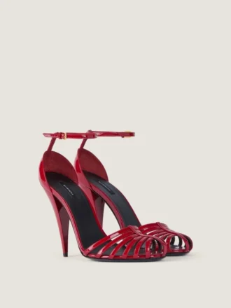 Cage Heeled Sandals in Patent Leather Cage Heeled Sandals in Patent Leather