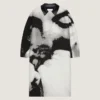 Car Coat in Cotton with Portrait Jacquard Car Coat in Cotton with Portrait Jacquard