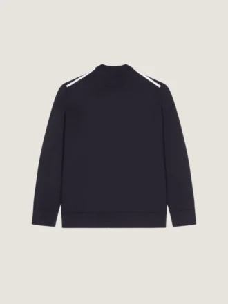 Cardigan in Wool with Gros Grain Details