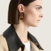 Chain Earrings in Metal and Resin Chain Earrings in Metal and Resin