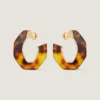 Chain Earrings in Metal and Resin Chain Earrings in Metal and Resin