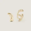 Chain Link Earring and Earcuff Set in Metal Chain Link Earring and Earcuff Set in Metal