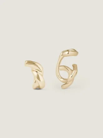 Chain Link Earring and Earcuff Set in Metal Chain Link Earring and Earcuff Set in Metal