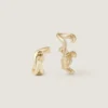 Chain Link Earring and Earcuff Set in Metal Chain Link Earring and Earcuff Set in Metal