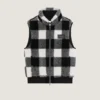 Checked Sleeveless Fleece Jacket Checked Sleeveless Fleece Jacket