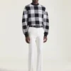 Checked Sweater in Wool Embroidered Givenchy Paris Checked Sweater in Wool Embroidered Givenchy Paris