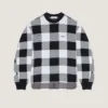 Checked Sweater in Wool Embroidered Givenchy Paris Checked Sweater in Wool Embroidered Givenchy Paris