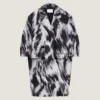Coat in Wool Jacquard with Animal Print Coat in Wool Jacquard with Animal Print