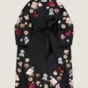 Cocoon Coat in Satin with Embroideries Cocoon Coat in Satin with Embroideries