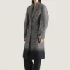 Cocoon Fitted Coat in Herringbone Jacquard Mixed Wool Cocoon Fitted Coat in Herringbone Jacquard Mixed Wool