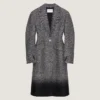 Cocoon Fitted Coat in Herringbone Jacquard Mixed Wool Cocoon Fitted Coat in Herringbone Jacquard Mixed Wool