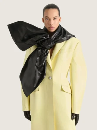 Bow Scarf in Leather