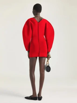 Cocoon Mini Dress in Engineered Knit