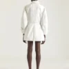 Cocoon Mini Dress in White Denim