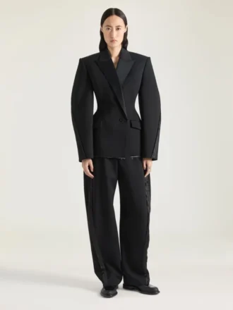 Cocoon Pants in Wool with Inside-Out Detail